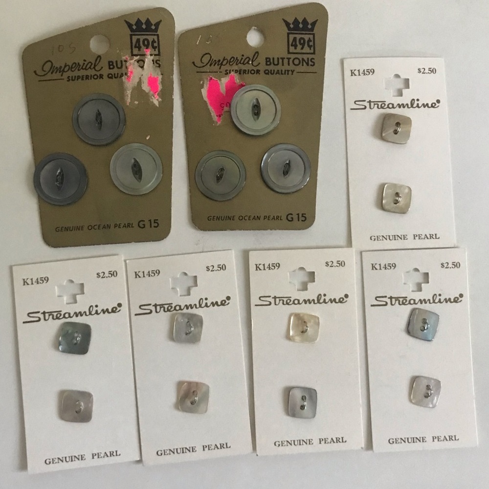 Genuine Pearl Buttons Vintage